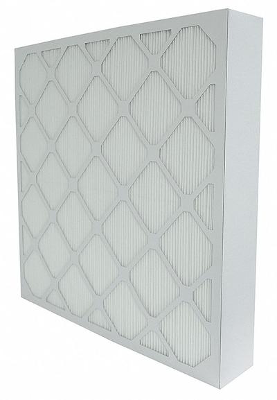 GRAINGER Minipleat Air Filter: 20 in x 25 in x 4 in, Fiberglass, Beverage Board - MERV 13 Minipleat Air Filters