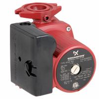 Hydronic Circulating Pump: 1/3 hp HP, 230V AC, Cast Iron, 3, 27 gpm, 45 ft Max. Head, Inline (MPN 95906631). Key specifications — Nameplate Voltage: 230V AC; Connection Type: Flange; Brand: GRUNDFOS; Includes Volute: Volute Included; Efficiency: Standard Efficiency; System Type: Hydronic.