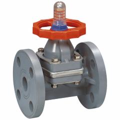 HAYWARD Diaphragm Valve: 2 1/2 in, CPVC, 2-Way, Flange x Flange, 150 psi Max Pressure (CWP) (MPN DAB2025FPK). Key specifications — Diaphragm Material: PTFE; Special Features: Position Indicator; Brand: HAYWARD.