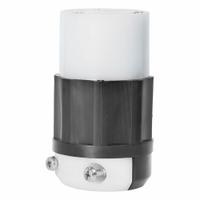 LEVITON Locking Connector: Non-NEMA, Black/White, 250V AC, 30 A Current Rating, 2 Poles, 3 Wires (MPN 3333-GC). Key specifications — Brand: LEVITON.