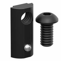 Drop In T-Nut: 5/16" -18 Size, 5/8 in Thread Lg, Flanged Button Head Socket Cap, 15 Series, 15 PK (MPN 15FAC3801). Key specifications — Fastener Type: T-Nut; Fastener Head Type: Flanged Button Head Socket Cap; Material: Steel; Finish: Black Zinc-Plated; T-Slot Fastener Type: Drop-In T-Nut with Alignment Ball; Threaded Hole Location: Single Offset; Compatible Series: Faztek 15 Series; System of Measurement: Inch.