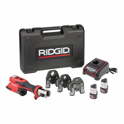 RIDGID Cordless Press Tool Kit: 12V, Compact, Inline - Ridgid Press Fitting Tools