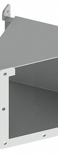 Wireway 45 Degree Elbow: 6 in Wd, 6 in Ht, 6 in, Hinged Cover with Quick-Release Latches, Steel (MPN F66LE45A). Key specifications — Cover Location: Top; Brand: HOFFMAN; With Knockouts: No.