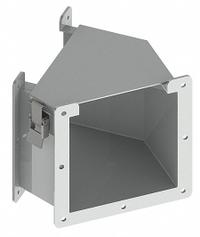 Wireway 45 Degree Elbow: 6 in Wd, 6 in Ht, 6 in, Hinged Cover with Quick-Release Latches, Steel (MPN F66LE45A). Key specifications — Cover Location: Top; Brand: HOFFMAN; With Knockouts: No.