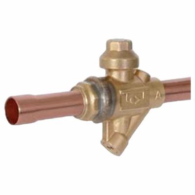 Parker Refrigerant Ball Valve: 7 Cv, 1/2 in Female Sweat, No Access Port, Relief Port - Sweat Connection Refrigeration Ball Valves