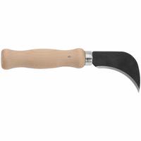 STANLEY Linoleum Knife: Straight, 3 in Blade Projection Lg, 7 1/2 in Overall Lg, Steel, Curved, Wood (MPN 10-509). Key specifications — attr307492: Curved; attr307493: Wood; attr307491: Steel; attr324881: STANLEY.