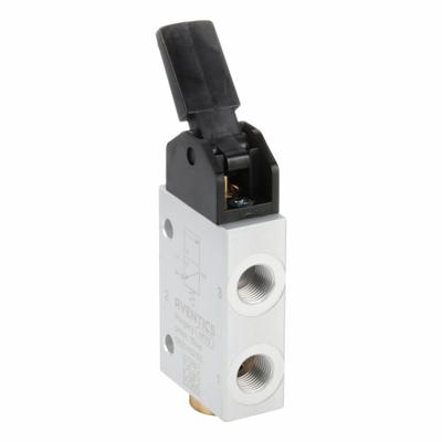 AVENTICS Manual Air Control Valve: Lever, Three-Way / Two-Position, Aluminum - Aventics AP Series Manual Air Control Valves