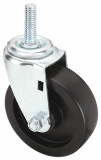 APPROVED VENDOR Stem Caster: Swivel, 4 in Wheel Dia., 1 1/4 in Wheel Wd, Polyolefin, Light Duty (MPN 32J974). Key specifications — Brand: APPROVED VENDOR; Thread Size: 1/2"-13; Roll Up: Swivel.