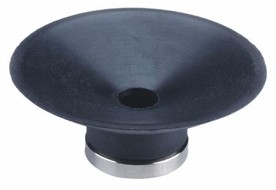 SMC Vacuum Pad: Flat, w/o Adapter, 40 mm Pad Dia, Fluoro Rubber, Black with Green Mark - Flat Type Automotive & Industrial Vacuum Pads