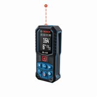 BOSCH Laser Distance Meter: Inch, 6 in – 165 ft, ± 0.0625 in, AA, Rubber, Bluetooth, Digital, Red (MPN GLM165-27C). Key specifications — attr938983: Feet; attr938974: Volume Measurement; attr934751: BOSCH; attr938968: ± 0.0625 in; attr938975: Case; attr938977: Red.
