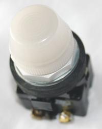 EATON Pilot Light: 30 mm Panel Mounting Size, White, LED, 24 V AC/DC Max Volt Rating (Supply) (MPN HT8HFWF3). Key specifications — Series: HT800; Brand: EATON; Includes Push-To-Test: No Push-To-Test Included.