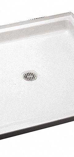 FIAT PRODUCTS Shower Base: Rectangle, Barrier Free Threshold, Polyester, 38 1/2 in Overall Lg (MPN ADAF3636100). Key specifications — Material: Polyester; Drain Location: Center; Brand: FIAT PRODUCTS.
