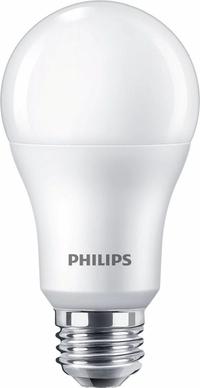 PHILIPS Compact LED Bulb: Medium Screw (E26), LED, (A) Classic, A19, 14 W Watt, 5000K, Frosted (MPN 14A19/CNG/850/FR/P/E26/ND 4/1CT). Key specifications — attr233510: A19; attr233525: 120V AC; attr233549: Frosted; attr518949: 5000K; attr239859: PHILIPS.