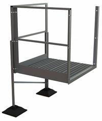 TRI-ARC Turn Platform: 6 ft Overall Ht, 500 lb Load Capacity, Aluminum (MPN URTTP30). Key specifications — Brand: TRI-ARC; Color: Silver; Material: Aluminum.
