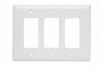 LEGRAND Wall Plate: Decorator-Rocker, 3 Gang, Brown, Jumbo Size (MPN TPJ263W). Key specifications — Brand: LEGRAND; Material: Nylon.