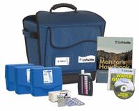 LAMOTTE Water Quality Test Kit: 50 Tests, 7 Pieces (MPN 5870-01). Key specifications — Includes: Handbook on Setting Up and Running a Monitoring Program; Range: 3.0 to 10.5 pH, 0-15 PPM Nitrate-Nitrogen, 0-2.00 PPM Phosphate, 0-10.0 PPM Dissolved Oxygen, 0-200 PPM Total Alkalinity, 0-200- JTU Turbidity, -5* to 45*C Temperature; Sensitivity: 3.0 pH, 0 PPM Nitrate-Nitrogen, 0 ppm Phosphate, 0 PPM DO, 0 PPM T. Alk, -5*C Temp; Test Parameters: Phosphate.