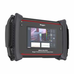 MEGGER Acoustic Imager: 132.5 dBA Max Acoustic Measurement, 7 in Display Size, Digital, ATEX (MPN MPAC128). Key specifications — Brand: MEGGER; Display Type: Digital; Testing Functions: Partial Discharge.