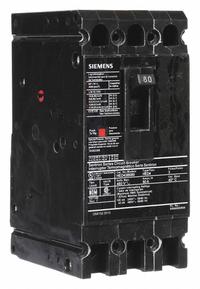 SIEMENS Molded Case Circuit Breaker: 80 A Amps, 42kA at 480V AC, Fixed, Load Side Lug, ABC, HED4 (MPN HED43B080). Key specifications — Phase Connection: ABC; Instantaneous Trip: Fixed; Terminal Connection: Load Side Lug; Series: HED4; Max. AIR Rating: 42kA at 480V AC.
