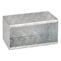 RACO Electrical Box: Steel, 4 Gangs, 3 1/2 in Box Dp, 7 3/8 in Box Wd, 3 3/4 in Box Ht (MPN 698). Key specifications — Brand: RACO; Bracket Style: Without Bracket; Clamp Style: Without Clamps.