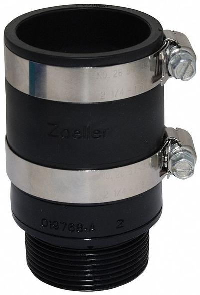ZOELLER Check Valve: Swing, Inline Valve Body, 1 1/2 in Pipe Size, For Water Media - PVC Swing Check Valves