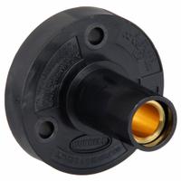 Single Pole Receptacle: Black, Straight Taper Nose Mating, Threaded Stud Termination, 150 A (MPN HBL15FRSBK). Key specifications — Series: 15; Receptacle Gender: Female; Brand: HUBBELL.