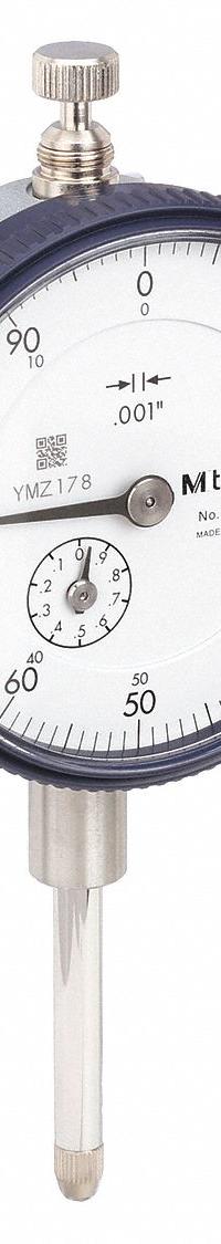 MITUTOYO Dial Indicator - Lug Back: 0 in to 1 in, Inch, Plunger, 0.001 in Accuracy, 57 mm Dial Size (MPN 2416A). Key specifications — attr1184168: 2416A; attr1184178: 0-100; attr1184223: MITUTOYO; attr1200883: Dial Indicator - Lug Back; attr1184173: AGD 2; attr1184177: 0.001 in; attr1184208: Certificate of Inspection.