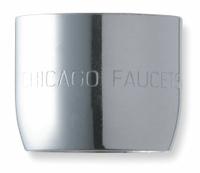 CHICAGO FAUCETS Outlet: 2.2 gpm Flow Rate, Aerated Flow Outlet, Brass, Chrome Finish, Female, UNS (MPN E3JKABCP). Key specifications — Material: Brass; Product Type: Outlet; Connection Size: 13/16"-24; Brand: CHICAGO FAUCETS.