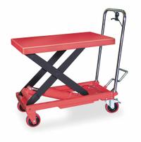 DAYTON Scissor Lift Table: 1,000 lb Load Capacity, 32 in L x 19 1/2 in W, 35 1/2 in Max Lifting Ht (MPN 6W803). Key specifications — Platform Material: Steel; Brand: DAYTON.
