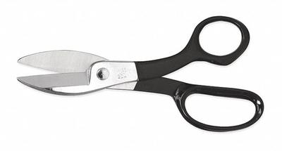 CRESCENT WISS Shears: Ambidextrous, 7 in Overall Lg, Smooth, Steel, Sharp, Black - Plastic-Handle Scissors