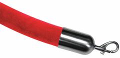 LAWRENCE METAL Barrier Rope: Red, 3 ft Overall Lg, Velour, Snap End (MPN ROPE-VELR-22-03/0-2-SNAP-1S). Key specifications — Brand: LAWRENCE METAL; End Cap Material: Metal.