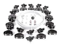 DAYTON Festoon System Kit: Wire Rope, 80 ft – 80 ft, 98 ft Min Cable/Hose Required, Round (MPN 33N210). Key specifications — Brand: DAYTON; Compatible Cable Type: Round; Included Components: Clamps; Track Type: Wire Rope.
