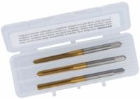CLEVELAND Tap Kit: #4-48 UNF, H2 / 2B, 3 Flute, TiN Coated High Speed Steel (MPN C84225). Key specifications — attr1300563: One Each Taper, Plug, and Bottoming.