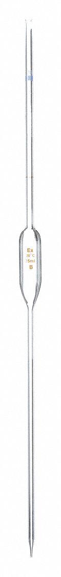 APPROVED VENDOR Volumetric Pipette: 25 mL Capacity, 25 mL Graduation Increments, Non-Sterile, Glass (MPN 5PTE8). Key specifications — attr1080643: Non-Sterile; attr1073884: APPROVED VENDOR; attr1080635: Not Individually Wrapped; attr1080640: Volumetric; attr1080636: Glass; attr1080641: Volumetric Pipette.