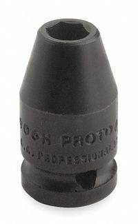 PROTO Impact Socket: 1/4 in Drive Size, Metric, 7 mm Socket Size, 6-Point, Std, 7/8 in Overall Lg (MPN J6907M). Key specifications — attr1215501: PROTO; attr1215515: Black Oxide; attr1215518: 7 mm.