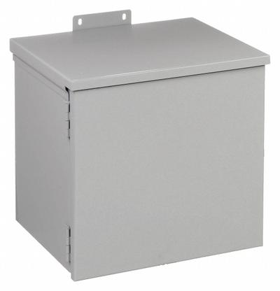 HOFFMAN Enclosure: Steel, 6 in x 6 in x 4 in, 3R, Solid Cover, Hinged, Included - Steel Enclosures with Hinged Covers