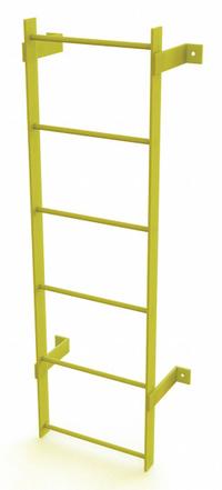 TRI-ARC Ladder,Steel,Standard Fixed,6-Rung: 6 ft Overall Ht, 25 in Overall Wd, Steel, 6 Rungs (MPN WLFS0106-Y). Key specifications — Brand: TRI-ARC; Number of Sections: 1.