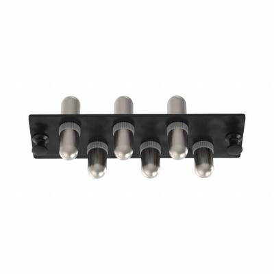 PANDUIT Fiber Optic Adapter Panel: Single Mode, OS2, 6 Fiber Ports, ST, UPC, Simplex - Fiber Optic Adapter Plates