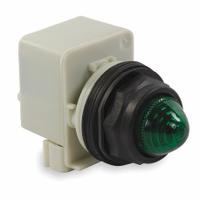 SCHNEIDER ELECTRIC Pilot Light: 30 mm Panel Mounting Size, Green, Incandescent, 9001SK Series (MPN 9001SKP1G9). Key specifications — Series: 9001SK; Brand: SCHNEIDER; Includes Push-To-Test: No Push-To-Test Included.