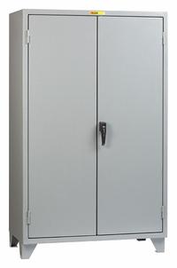 LITTLE GIANT Storage Cabinet: 60 in x 30 in x 78 in, Swing Handle & Keyed, 12 ga Panel Thick, Legs (MPN SSL2-A-3060). Key specifications — attr62698: Gray; attr62736: Welded; attr87895: Legs; attr62693: Assembled; attr62737: Stationary; attr62694: Adjustable; attr62695: Powder Coated; attr62696: Steel.