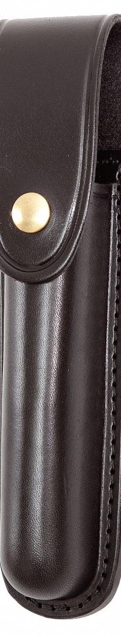GOULD & GOODRICH, INC. Flashlight Pouch: Black, Leather, High Gloss, Snap Closure (MPN B672-8BR). Key specifications — attr188437: Black; attr188438: Leather; attr188431: Flashlight Pouch.