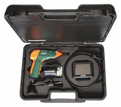 EXTECH Inspection Camera: 640 x 480, 36 in Shaft Lg, 0.35 in Shaft Dia, 9 mm Camera Dia, Detachable (MPN BR250). Key specifications — Brand: EXTECH; Camera Pixel Resolution: 640 x 480; Features: Glare-Free Close-Up; Includes: AC Adapter; Display Portability: Detachable.
