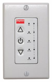 Speed Control: Touch Button, 3 Switches or Dials, 115/230V AC, Aluminum Plate, White Plate, 0.5 A (MPN 35YV94). Key specifications — Brand: DAYTON; Reversible: Not Reversible; Input Voltage: 115/230V AC; Compatible with Series: Dayton Fans with EC Motors; Plate Material: Aluminum.