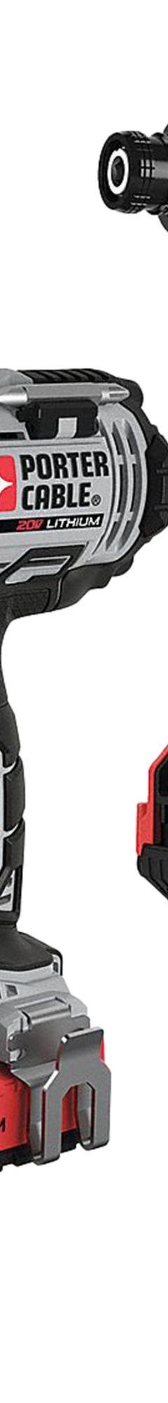 PORTER CABLE Cordless Tool Combination Kit: 2 Tools, Drill/Impact Driver, 20 V DC Volt, 20V MAX* (MPN PCCK602L2). Key specifications — attr1176460: Drill.
