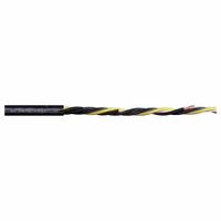 CHAINFLEX Motor Cable: 4 AWG, 4 Conductors, Order by the Foot, TPR Jacket, 1,000 V (MPN CF34-250-04). Key specifications — Conductor Configuration: Single; Minimum Bend Radius Factor - Fixed: 4 x OD; Minimum Bend Radius Factor - Flexible: 6 x OD; Includes Ground: Yes; Minimum Bend Radius Factor - E-Chain: 7.5 x OD; Resistance Properties: Oil and Grease Resistant; Standards: NFPA 79-2012 Chapter 12.9; Product Type: Motor Cable.