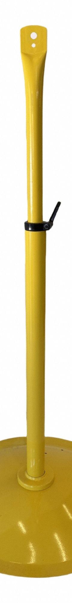 HESSAIRE Pedestal Base: Pedestal Base, 62 in Lg, 34 in Wd, 34 in Base Dia., Steel (MPN PDS36). Key specifications — Includes: Assembly Hardware; Fan Accessory Finish: Powder Coated; Material: Steel; Manufacturer Part Number: PDS36; Brand: HESSAIRE; Color: Yellow.