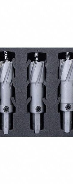 HOLEMAKER TECHNOLOGY Hole Cutter Set: 5 Pieces, 2 1/4 in Max. Cutting Dp, Carbide Tipped (MPN 101030-INSET2). Key specifications — attr1098245: HOLEMAKER TECHNOLOGY; attr1098234: Carbide Tipped.