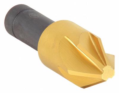 KEO Countersink: 60°, 6 Flute, 1 1/2 in Body Dia, 3/4 in Shank - Smooth-Finish Six-Flute Countersinks