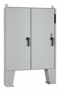 HOFFMAN Enclosure: Steel, 72 in x 73 in x 18 in, NEMA 12, Solid Cover, Hinged (MPN A72X7318LPFTC). Key specifications — Brand: HOFFMAN; Closure Method: Handle; Knockouts: Not Included.