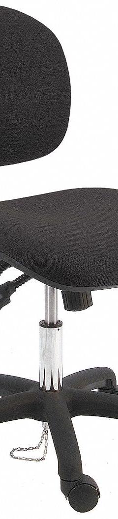 Ergonomic Chair: Fabric, Armless, Ht Range 17 in to 22 in, 19 in Seat Wd, 17 in Seat Dp, 5 Casters (MPN LNS-DF-TLC-WW-BLACK). Key specifications — Foot Support: No; Back Tilt Backward: 80°; Back Tilt Forward: 105°; Base Material: Nylon; Brand: BENCHPRO; Product Type: Ergonomic Chair; ESD-Safe: Not ESD Safe; Seat Tilt Backward: 10°.