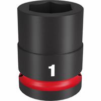 MILWAUKEE Standard Impact Socket: 3/4 in Drive Size, SAE, 1 in Socket Size, 6-Point, Std, Friction (MPN 49-66-6307). Key specifications — attr1215501: MILWAUKEE; attr1215515: Black Phosphate; attr1215518: 1 in.